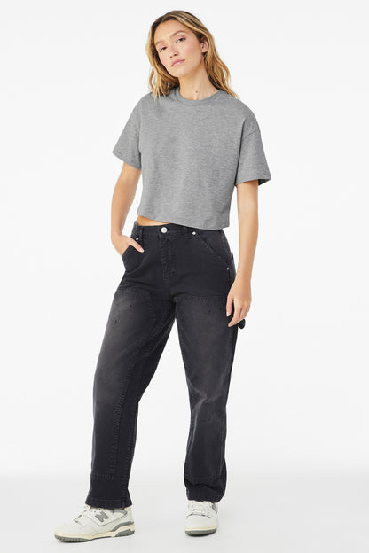 Bella+Canvas Women's Jersey Crop Tee BC6482 Athletic Heather