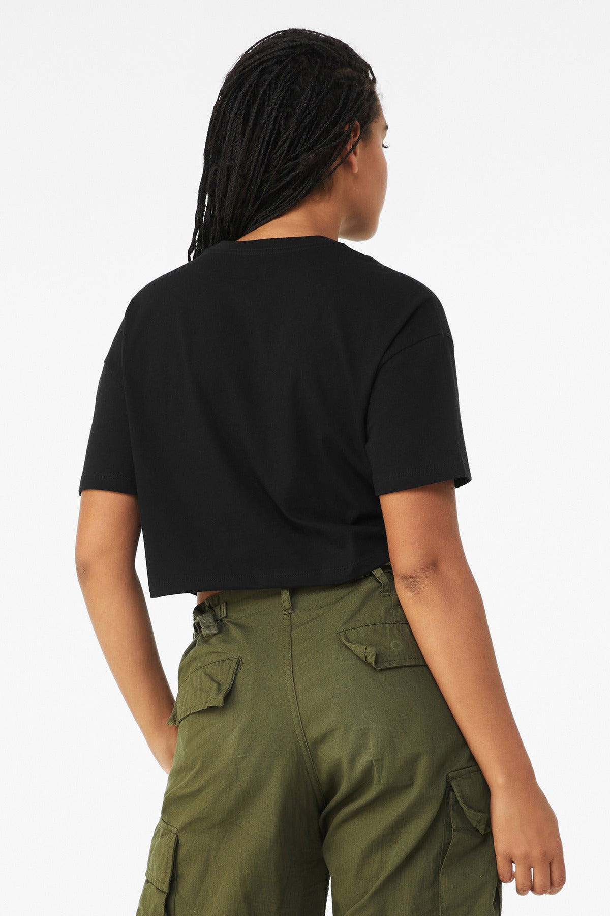 Bella+Canvas Women's Jersey Crop Tee BC6482 Black