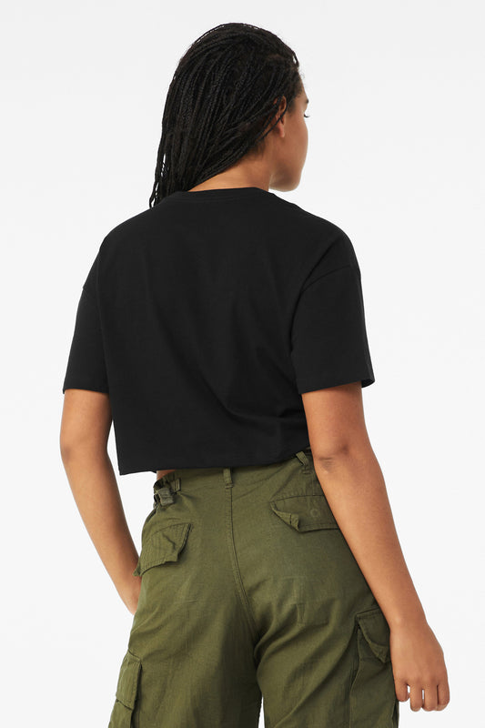 Bella+Canvas Women's Jersey Crop Tee BC6482 Black