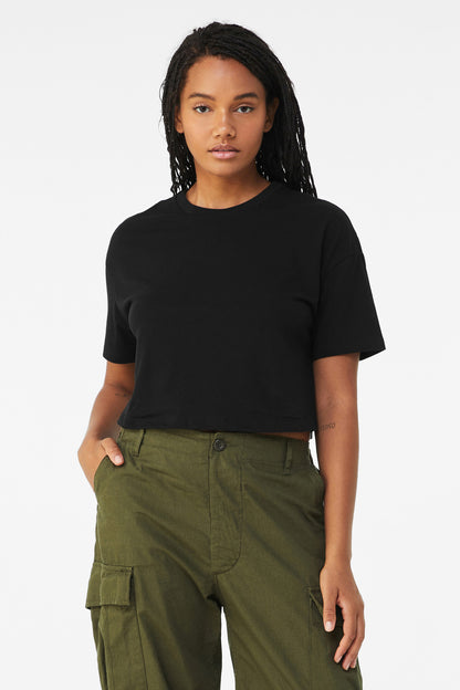 Bella+Canvas Women's Jersey Crop Tee BC6482 Black
