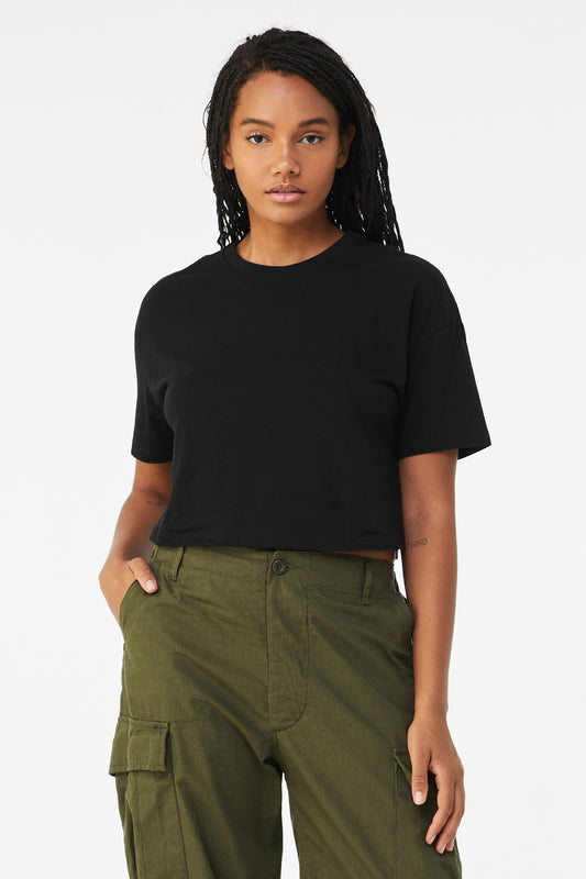 Bella+Canvas Women's Jersey Crop Tee BC6482 Black