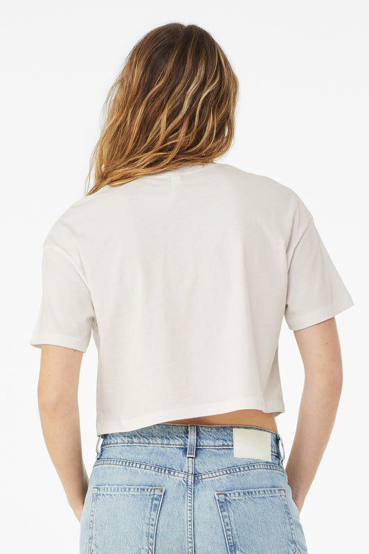 Bella+Canvas Women's Jersey Crop Tee BC6482 Vintage White