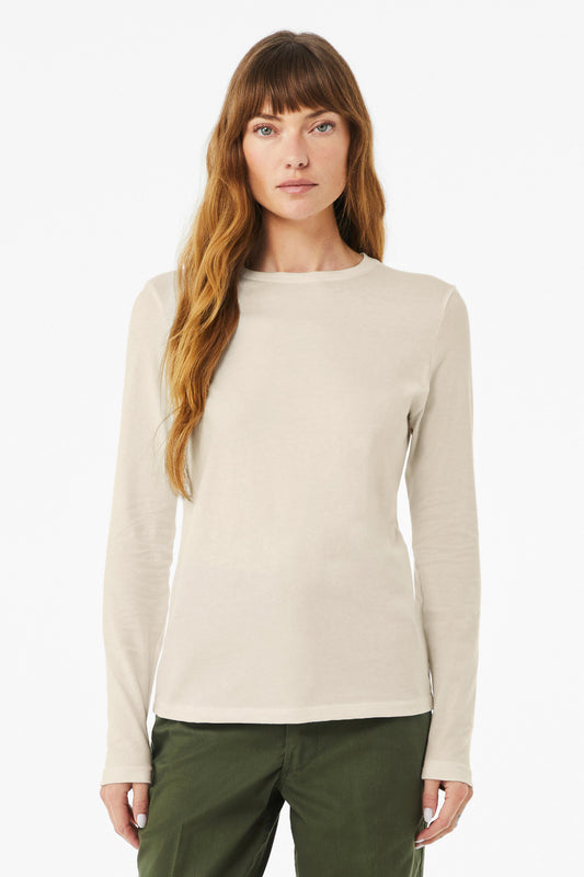 Bella+Canvas Women's Jersey Long Sleeve Tee BC6500 Heather Dust
