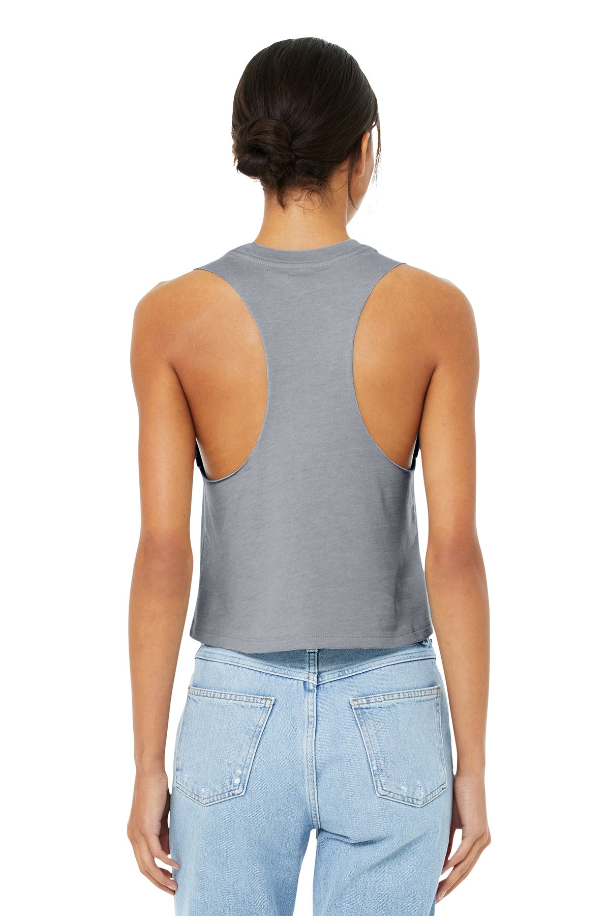 Bella+Canvas Women's Racerback Cropped Tank BC6682 Athletic Heather
