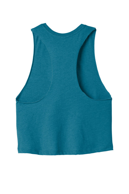 Bella+Canvas Women's Racerback Cropped Tank BC6682 Heather Deep Teal