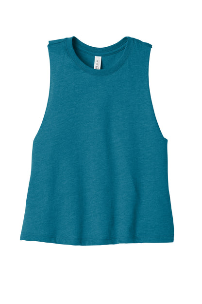 Bella+Canvas Women's Racerback Cropped Tank BC6682 Heather Deep Teal