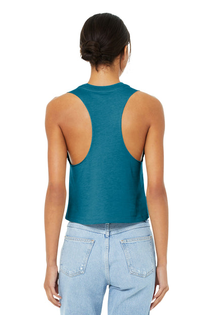 Bella+Canvas Women's Racerback Cropped Tank BC6682 Heather Deep Teal
