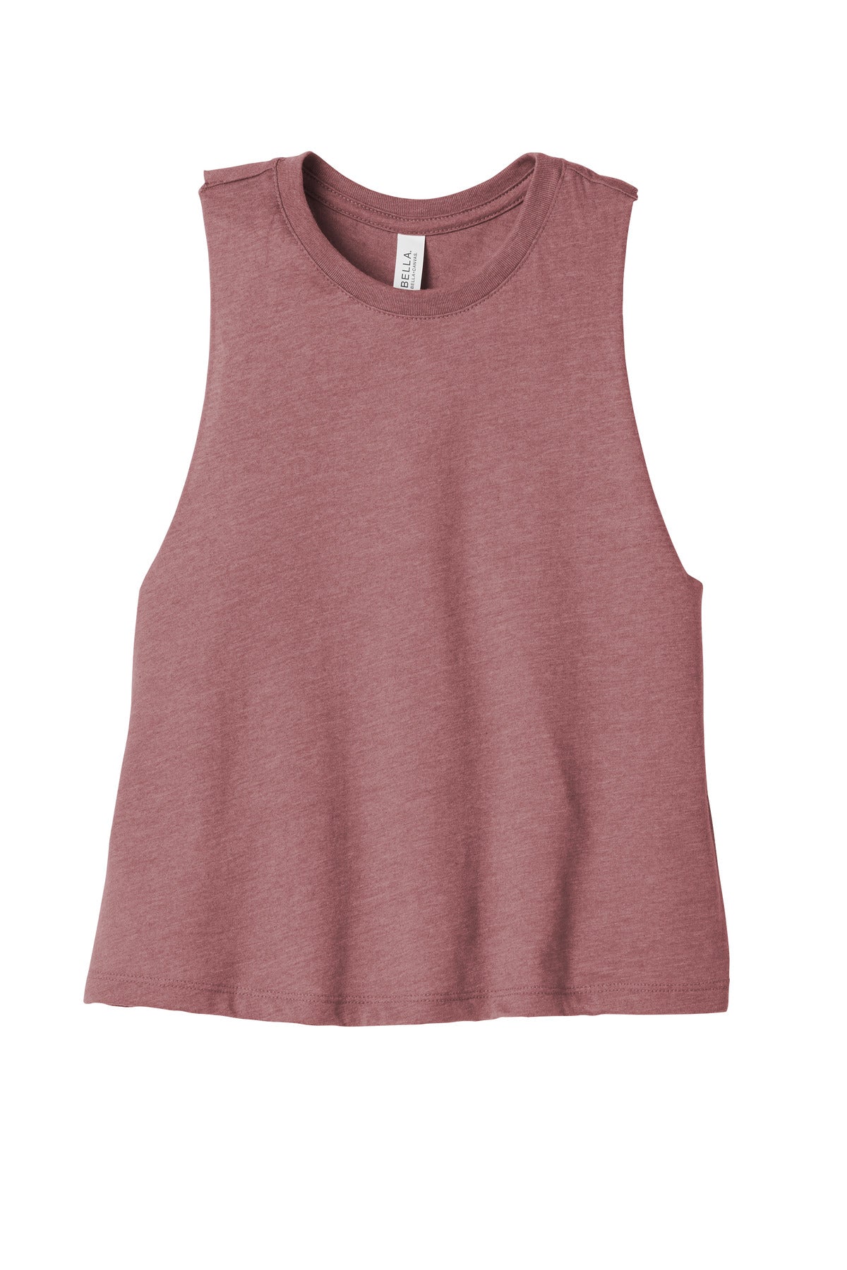 Bella+Canvas Women's Racerback Cropped Tank BC6682 Heather Mauve