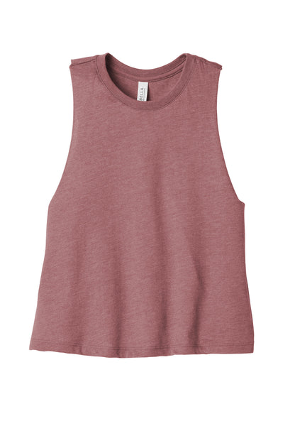 Bella+Canvas Women's Racerback Cropped Tank BC6682 Heather Mauve