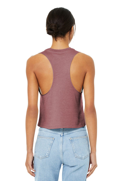 Bella+Canvas Women's Racerback Cropped Tank BC6682 Heather Mauve