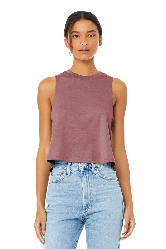 BELLA+CANVAS  Women's Racerback Cropped Tank. BC6682 Heather Mauve