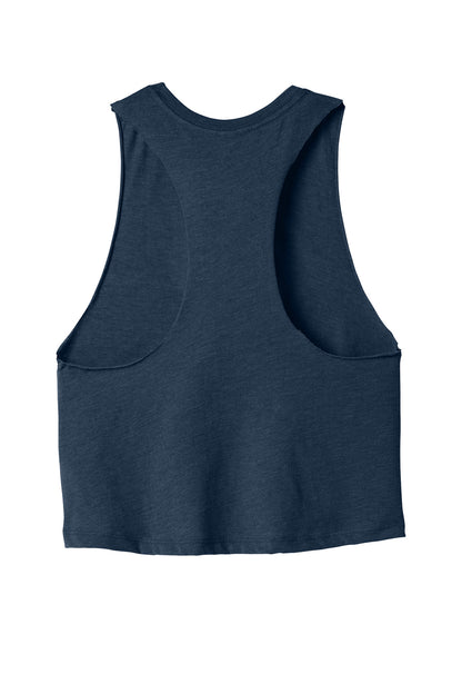 Bella+Canvas Women's Racerback Cropped Tank BC6682 Heather Navy