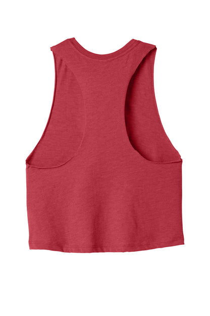 Bella+Canvas Women's Racerback Cropped Tank BC6682 Heather Red