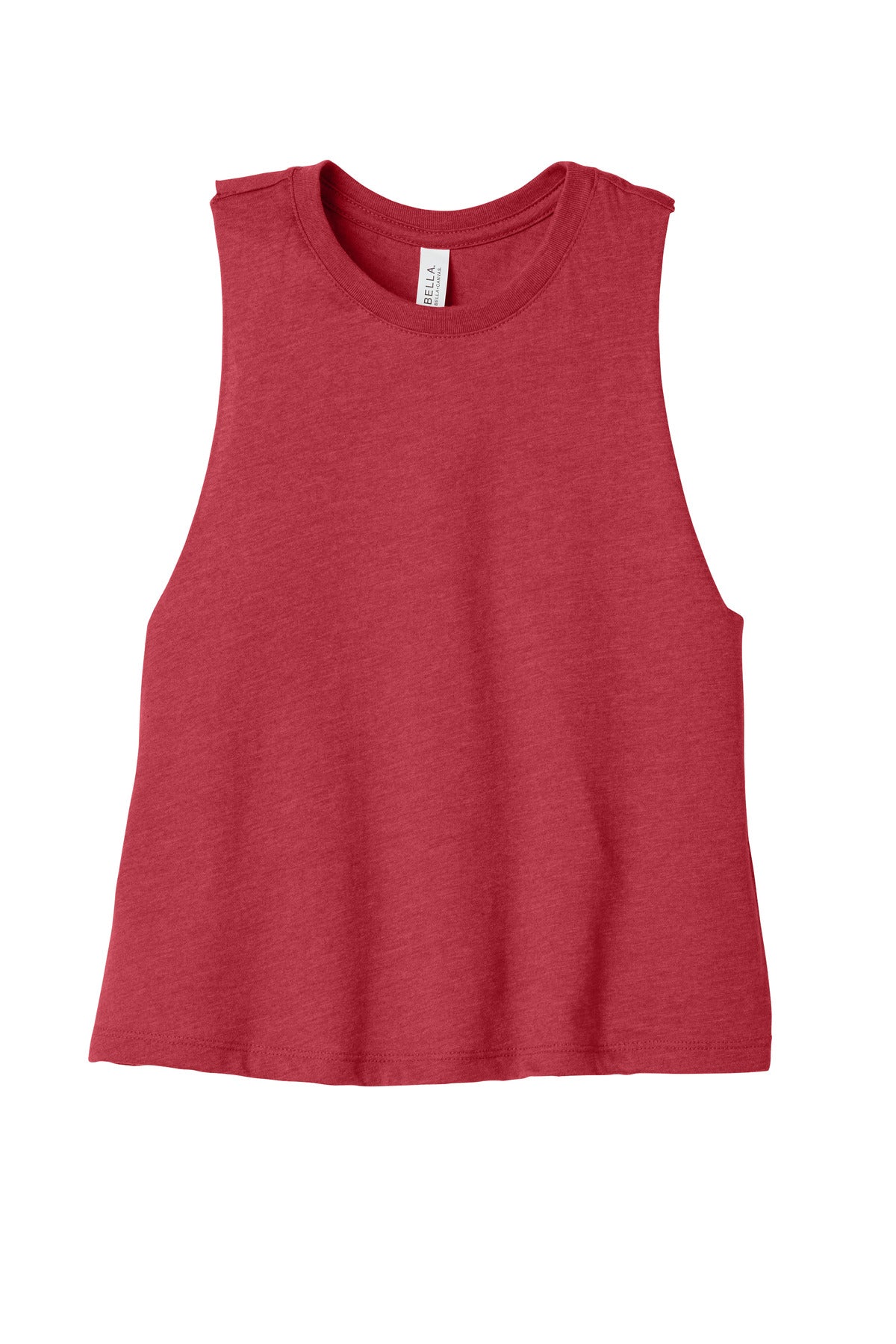 Bella+Canvas Women's Racerback Cropped Tank BC6682 Heather Red