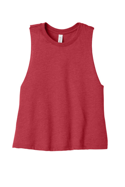 Bella+Canvas Women's Racerback Cropped Tank BC6682 Heather Red