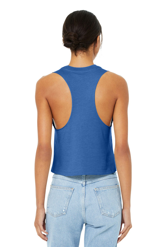 Bella+Canvas Women's Racerback Cropped Tank BC6682 Heather True Royal