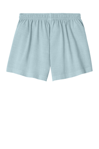 Bella+Canvas Women's Heavyweight Garment-Dyed Short BC6824GD Light Washed Denim