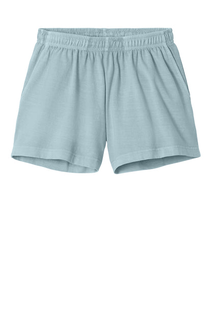 Bella+Canvas Women's Heavyweight Garment-Dyed Short BC6824GD Light Washed Denim