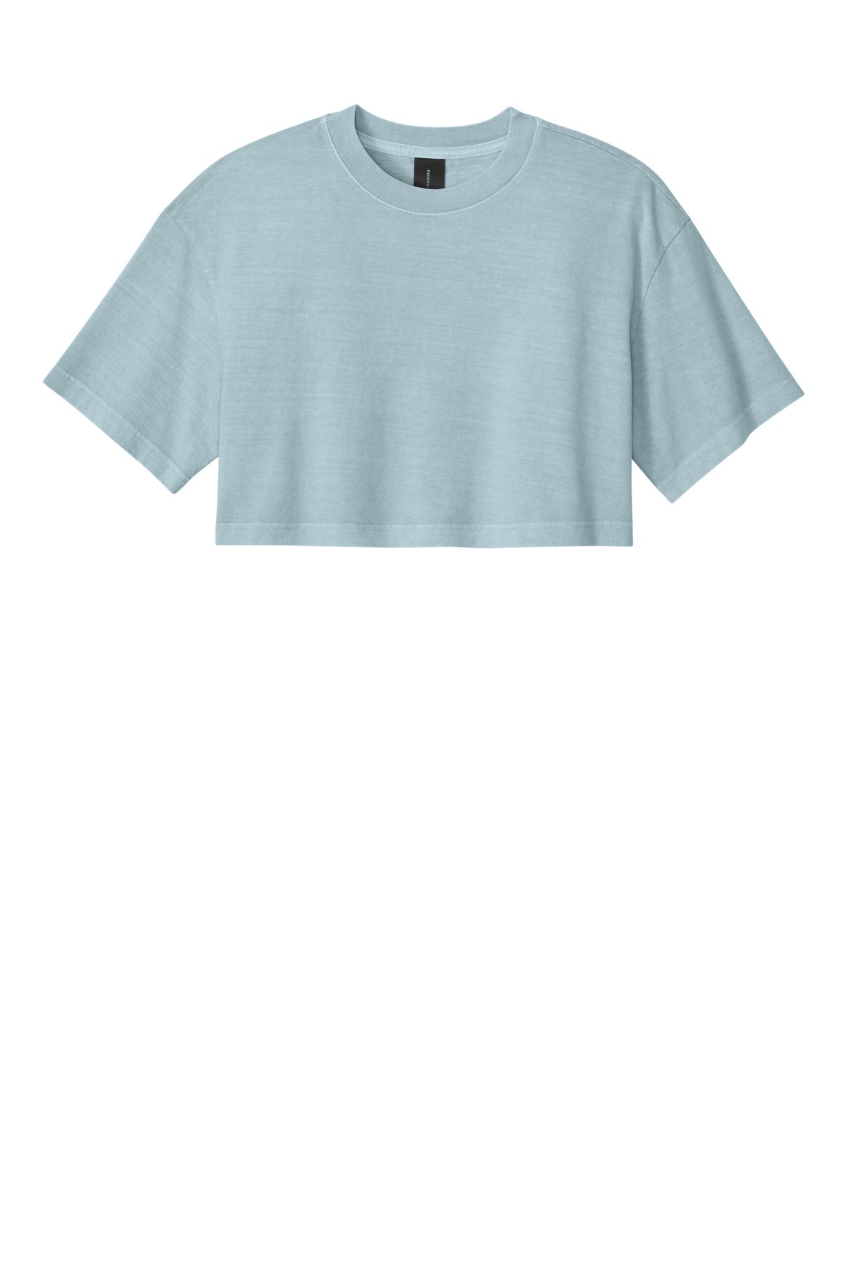 Bella+Canvas Women's Heavyweight Garment-Dyed Cropped Tee BC6882GD Light Washed Denim