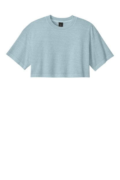 Bella+Canvas Women's Heavyweight Garment-Dyed Cropped Tee BC6882GD Light Washed Denim