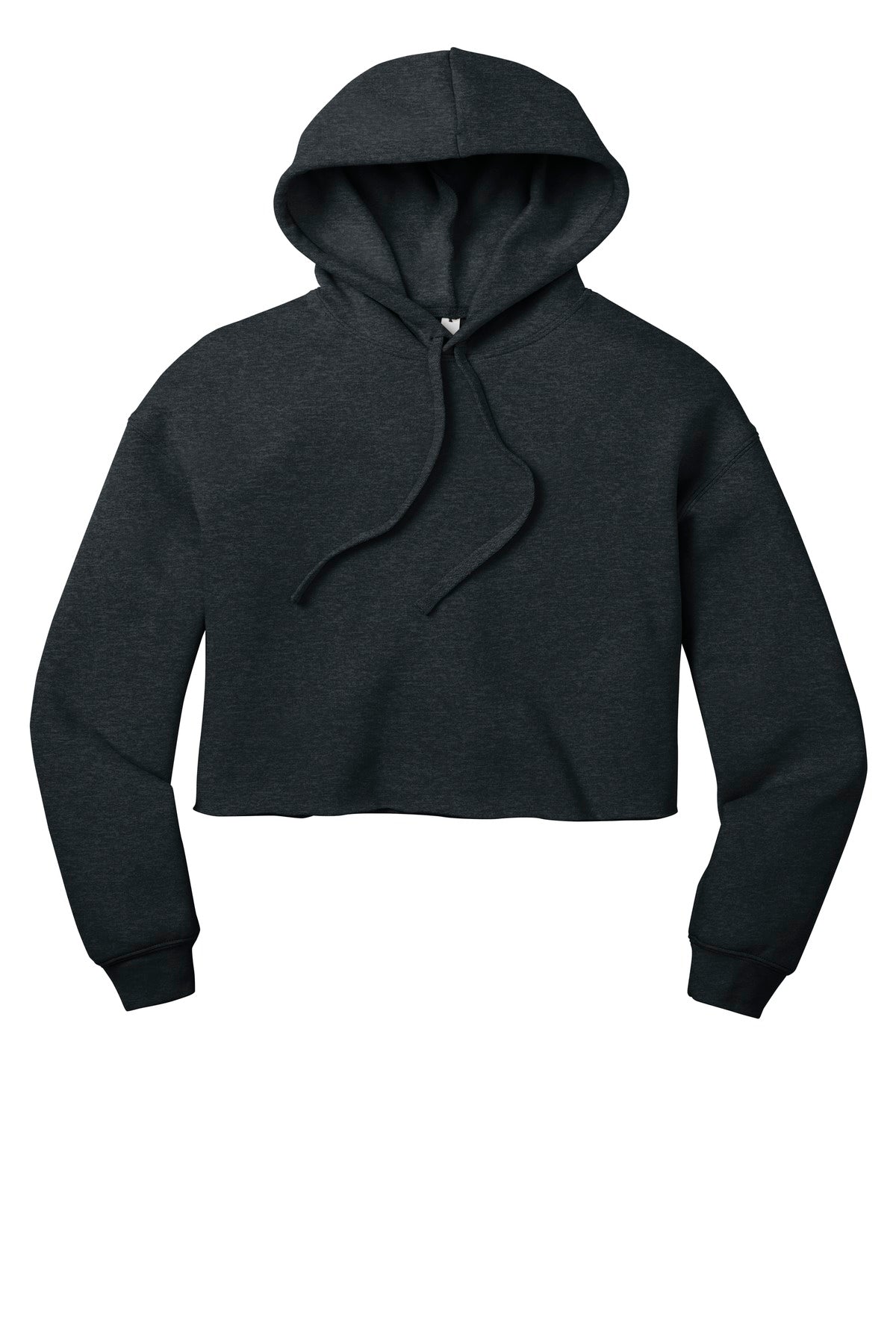 BELLA+CANVAS  Women's Sponge Fleece Cropped Fleece Hoodie. BC7502 Dark Grey Heather