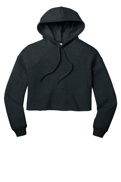 BELLA+CANVAS  Women's Sponge Fleece Cropped Fleece Hoodie. BC7502 Dark Grey Heather