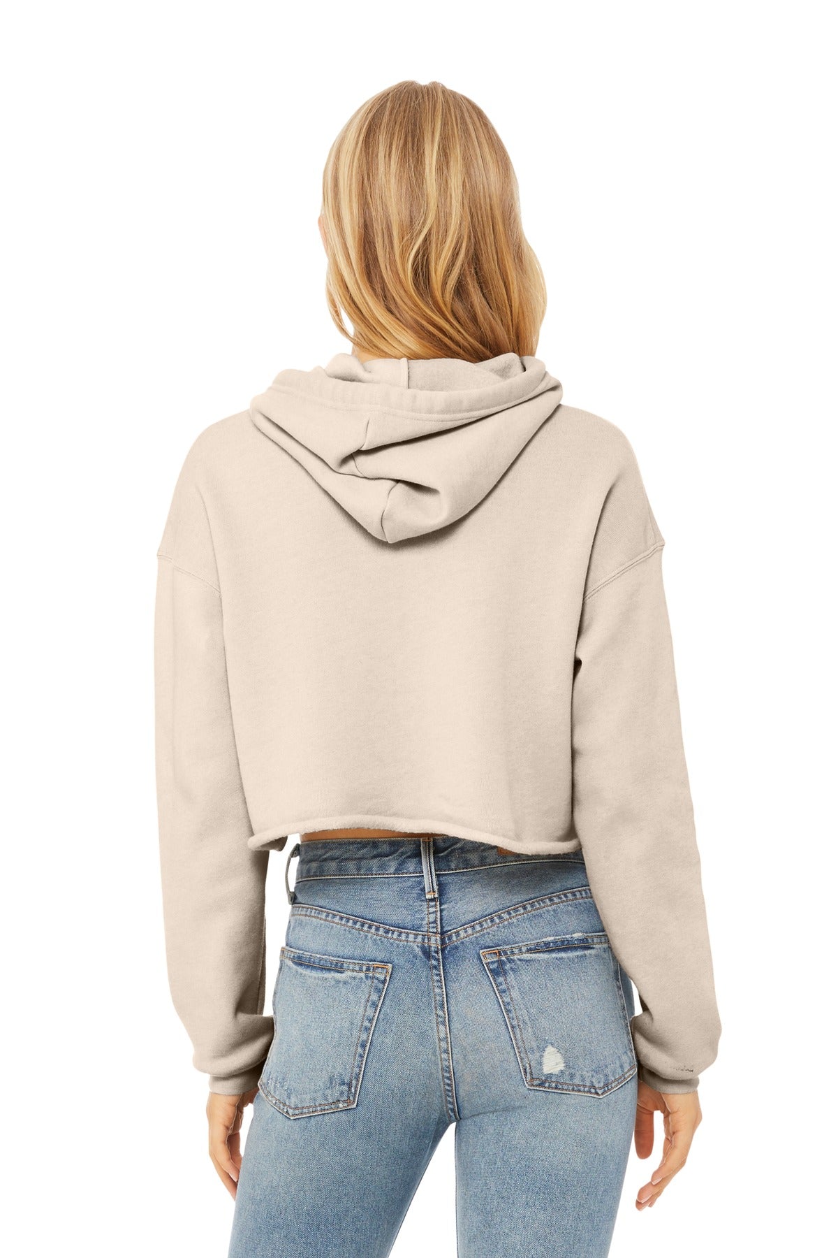 BELLA+CANVAS  Women's Sponge Fleece Cropped Fleece Hoodie. BC7502 Heather Dust