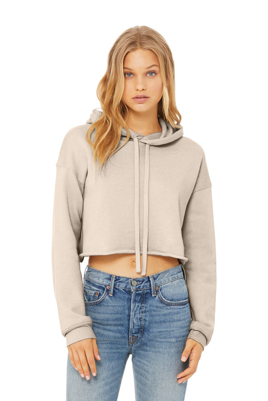 BELLA+CANVAS  Women's Sponge Fleece Cropped Fleece Hoodie. BC7502 Heather Dust