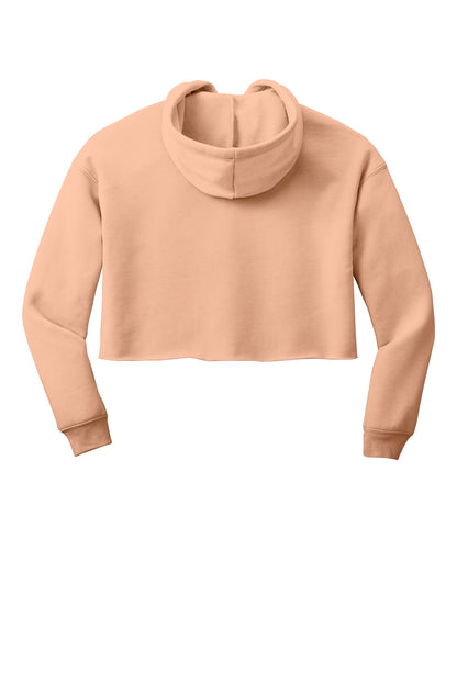 BELLA+CANVAS  Women's Sponge Fleece Cropped Fleece Hoodie. BC7502 Peach