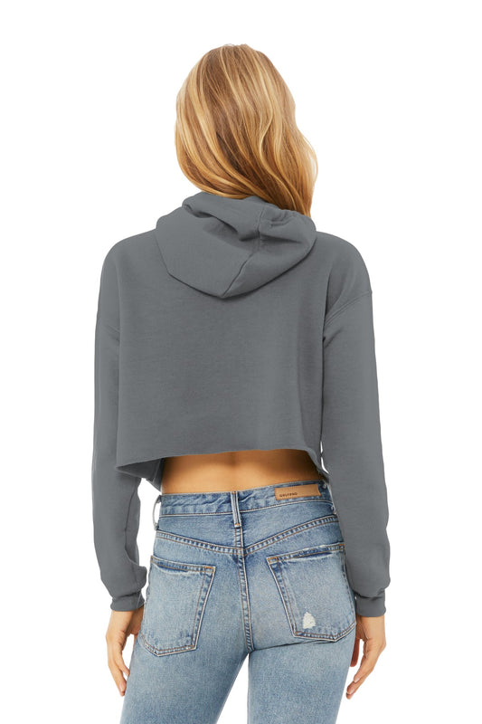 BELLA+CANVAS  Women's Sponge Fleece Cropped Fleece Hoodie. BC7502 Storm