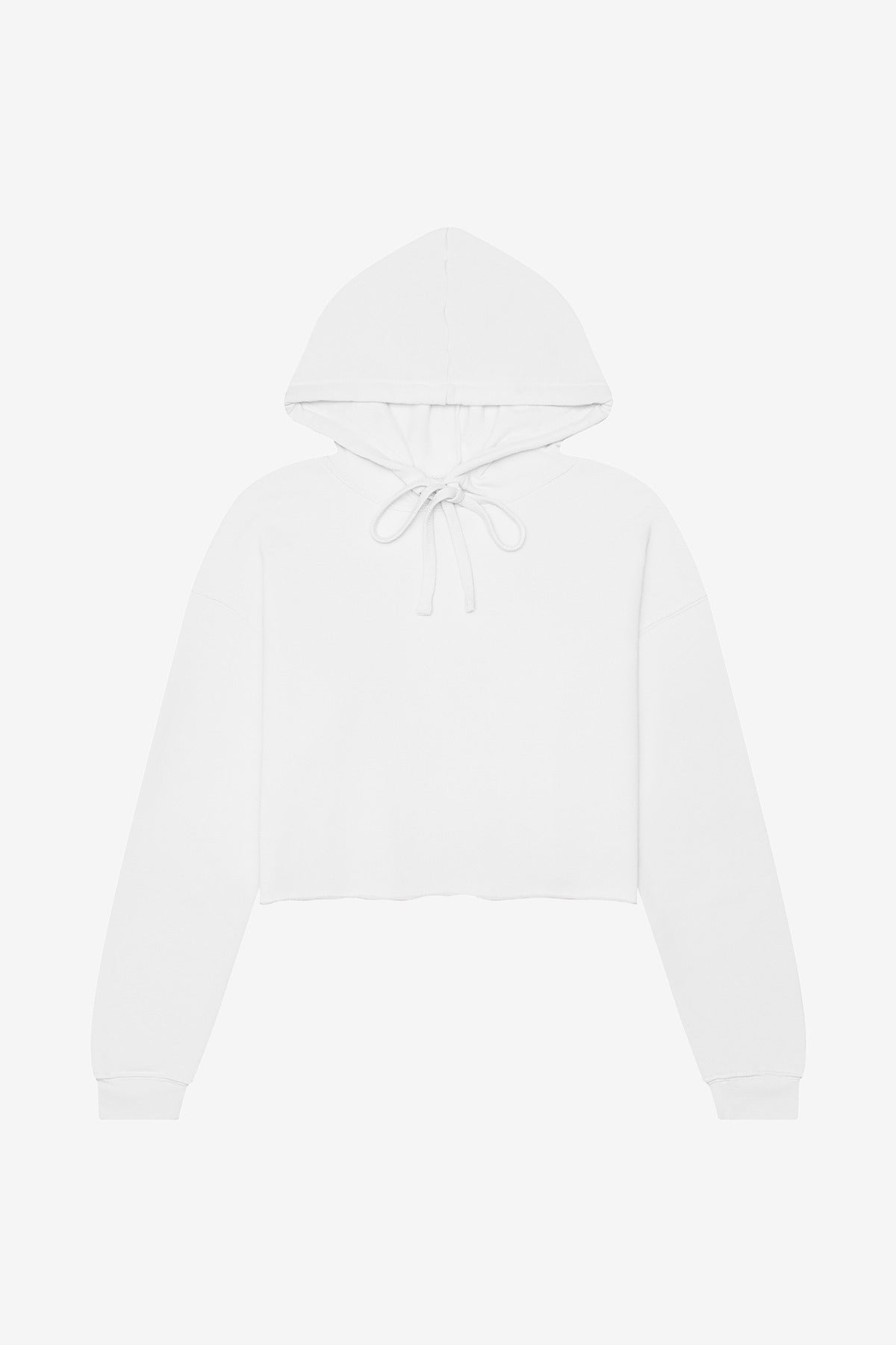 BELLA+CANVAS Women's Sponge Fleece Cropped Fleece Hoodie. BC7502 White