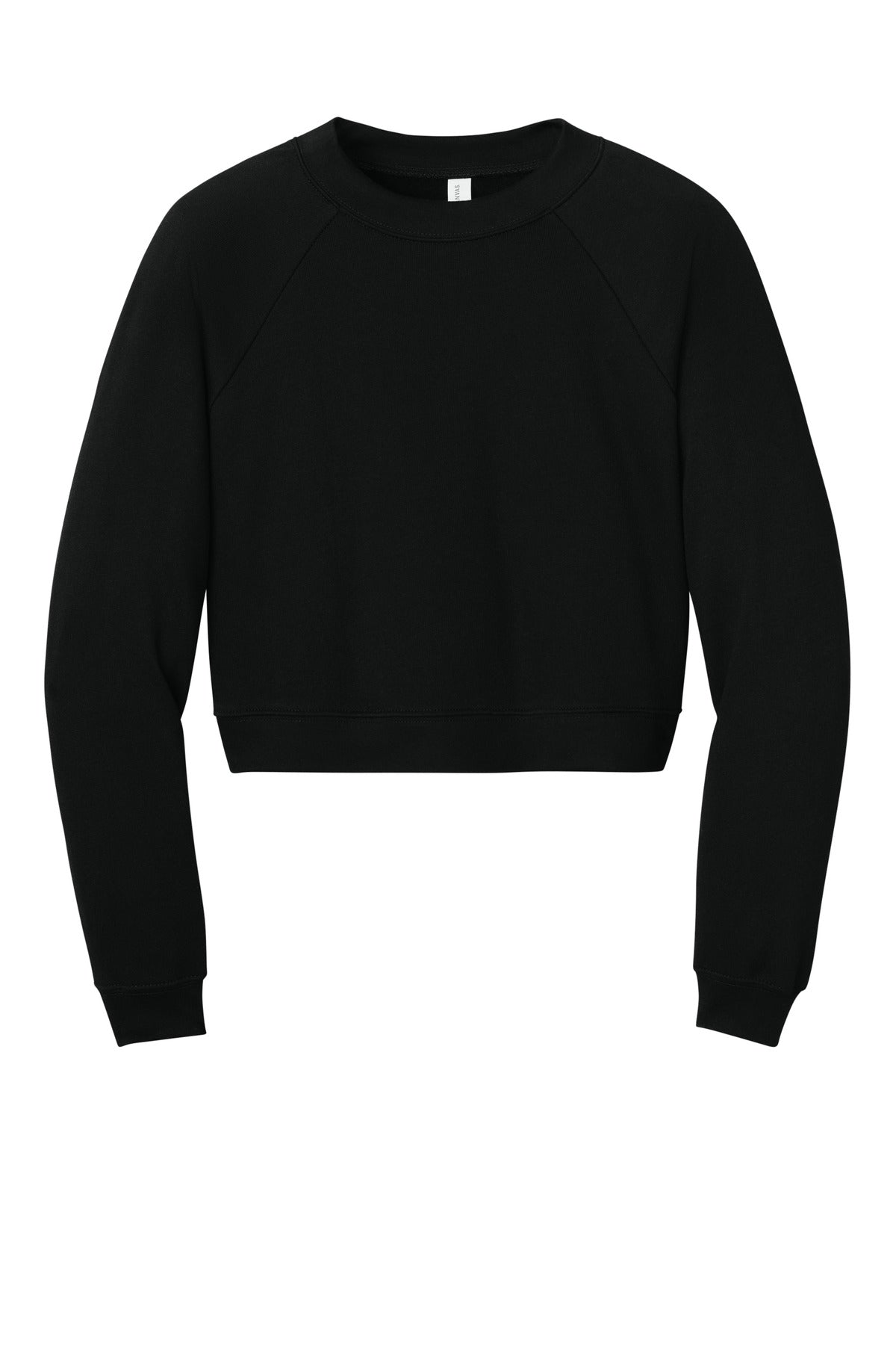 Bella+Canvas Women's Raglan Pullover Sponge Fleece BC7505 Black