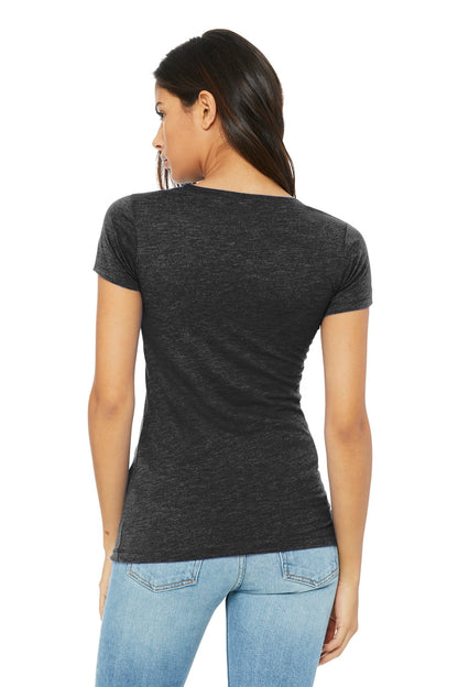 BELLA+CANVAS  Women's Triblend Short Sleeve Tee. BC8413 Charcoal-Black Triblend