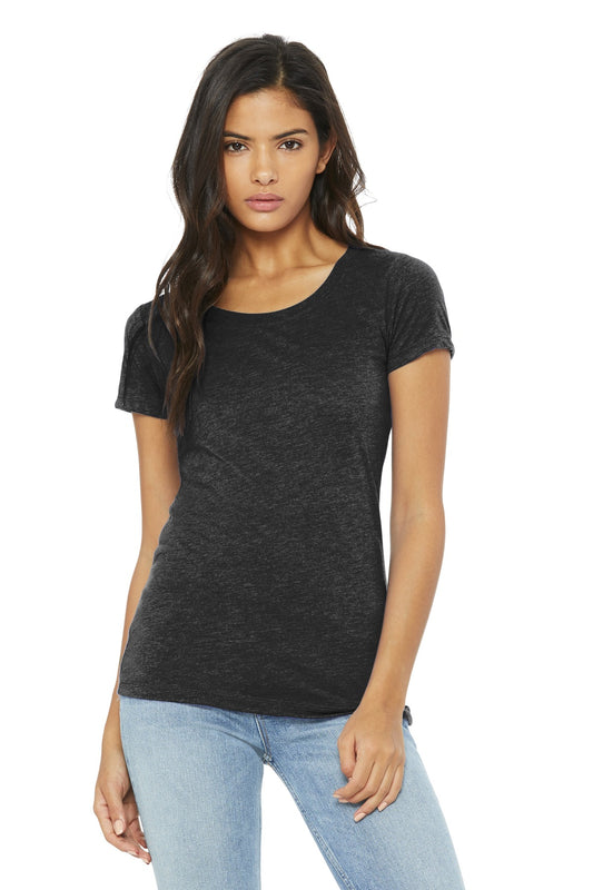 BELLA+CANVAS  Women's Triblend Short Sleeve Tee. BC8413 Charcoal-Black Triblend