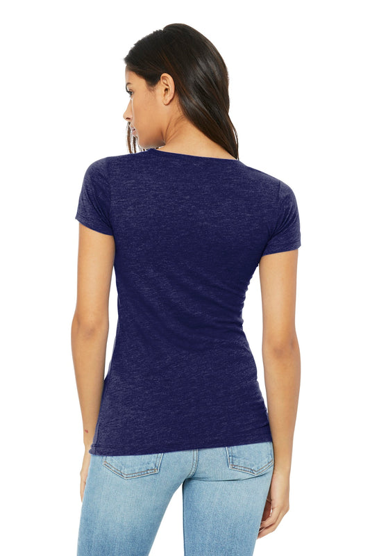 BELLA+CANVAS  Women's Triblend Short Sleeve Tee. BC8413 Navy Triblend