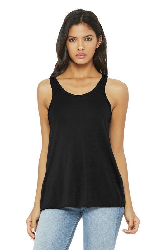 BELLA+CANVAS  Women's Flowy Racerback Tank. BC8800 Black