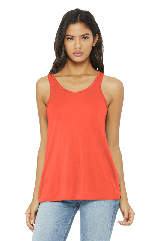 BELLA+CANVAS  Women's Flowy Racerback Tank. BC8800 Coral
