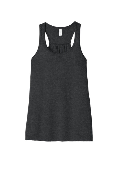 BELLA+CANVAS  Women's Flowy Racerback Tank. BC8800 Dark Grey Heather
