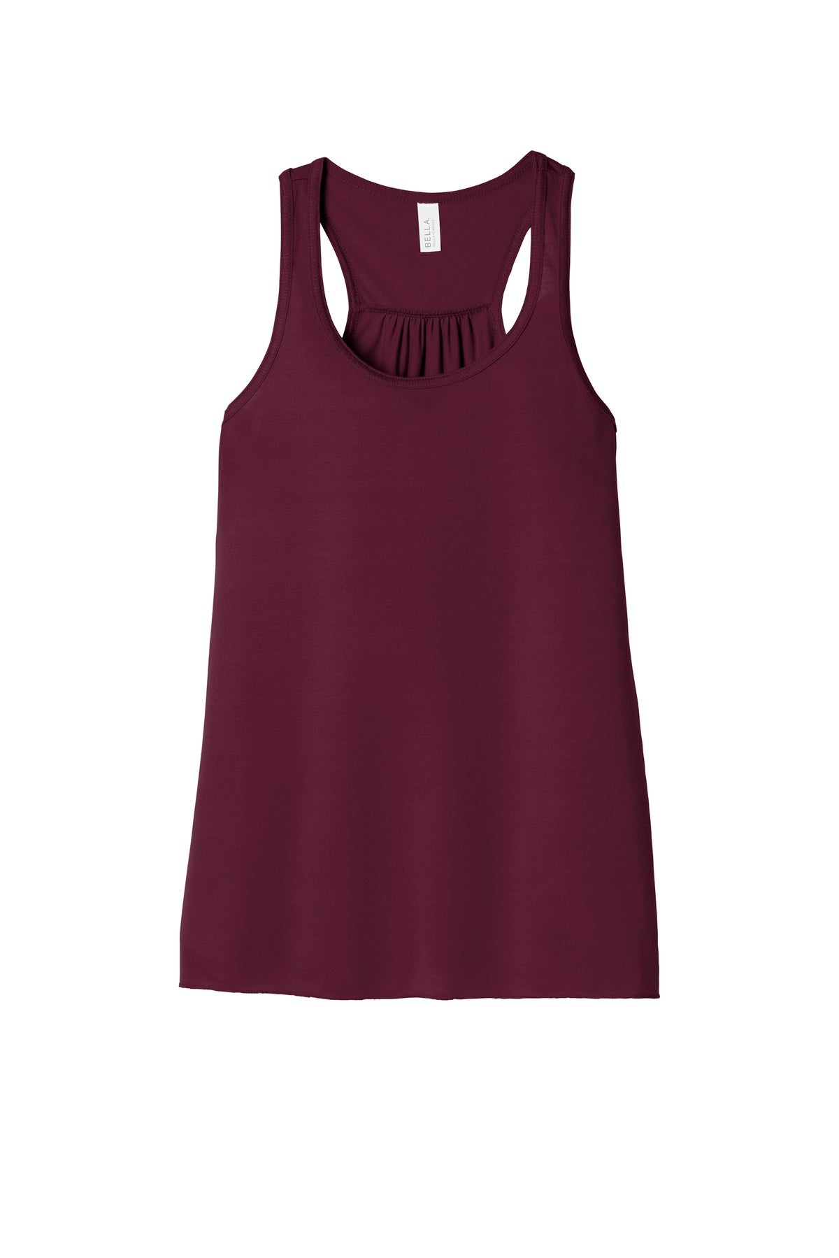 BELLA+CANVAS  Women's Flowy Racerback Tank. BC8800 Maroon