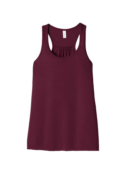 BELLA+CANVAS  Women's Flowy Racerback Tank. BC8800 Maroon