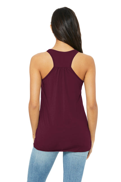 BELLA+CANVAS  Women's Flowy Racerback Tank. BC8800 Maroon