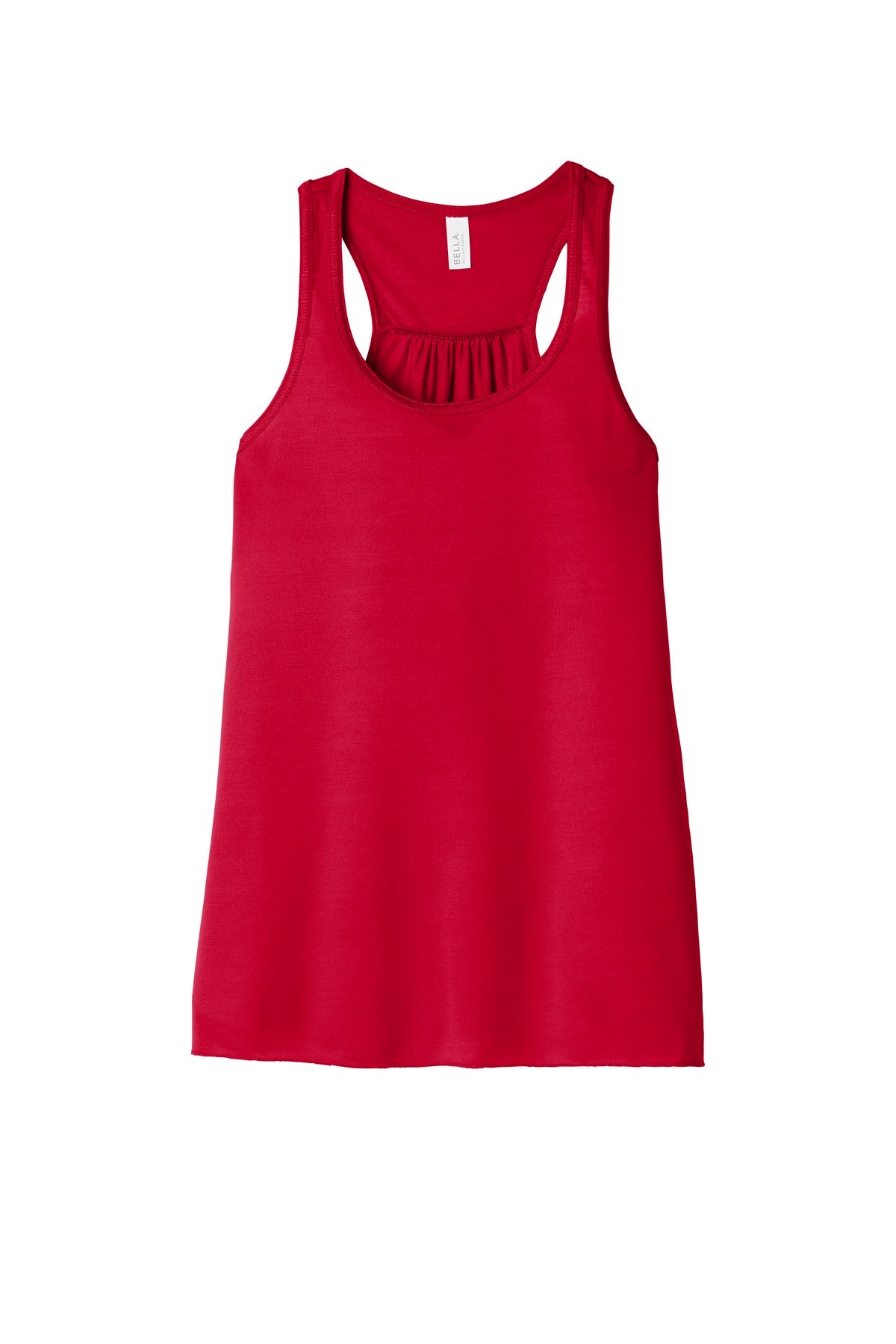 BELLA+CANVAS  Women's Flowy Racerback Tank. BC8800 Red