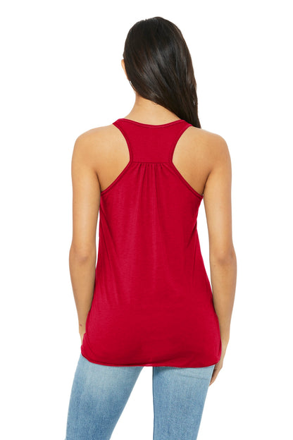 BELLA+CANVAS  Women's Flowy Racerback Tank. BC8800 Red