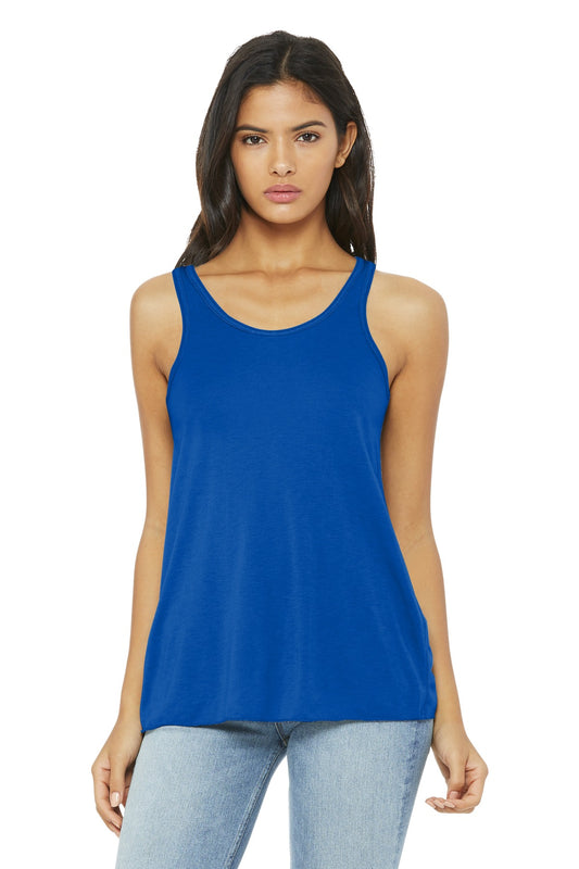 BELLA+CANVAS  Women's Flowy Racerback Tank. BC8800 True Royal