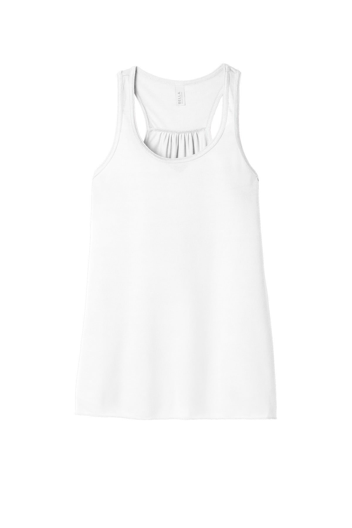 BELLA+CANVAS  Women's Flowy Racerback Tank. BC8800 White