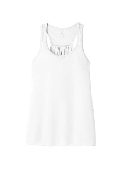 BELLA+CANVAS  Women's Flowy Racerback Tank. BC8800 White