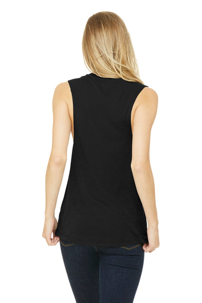 Bella+Canvas Women's Flowy Scoop Muscle Tank BC8803 Black