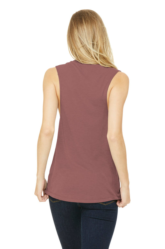 BELLA+CANVAS  Women's Flowy Scoop Muscle Tank. BC8803 Mauve