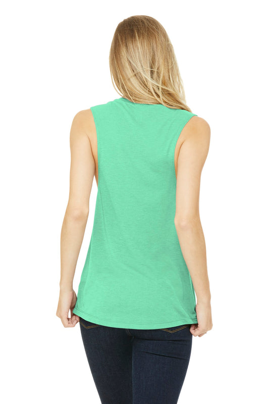 BELLA+CANVAS  Women's Flowy Scoop Muscle Tank. BC8803 Mint