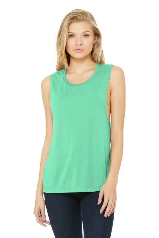 BELLA+CANVAS  Women's Flowy Scoop Muscle Tank. BC8803 Mint